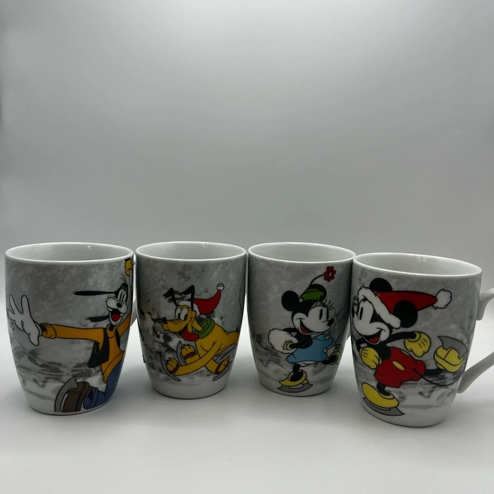 Disney Discontinued Christmas Mickey Minnie Goofy & Pluto Set Of 4 Rare Set